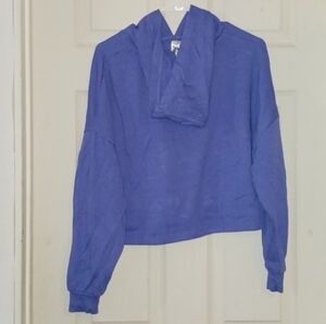 Women's Blue Hoodie Top